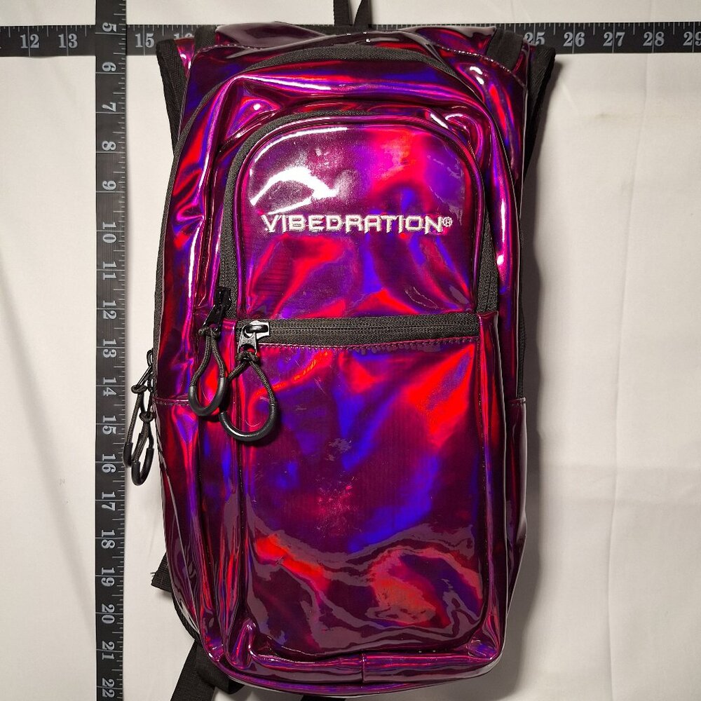 Vibedration Hydration Backpack w/o bladder - Holographic - Dark Pink/Purple Used